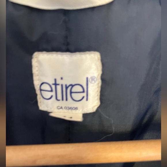 Vintage Etirel Blue White Ski Suit Snowsuit Skidoo Set Size 44 - Picture 7 of 7